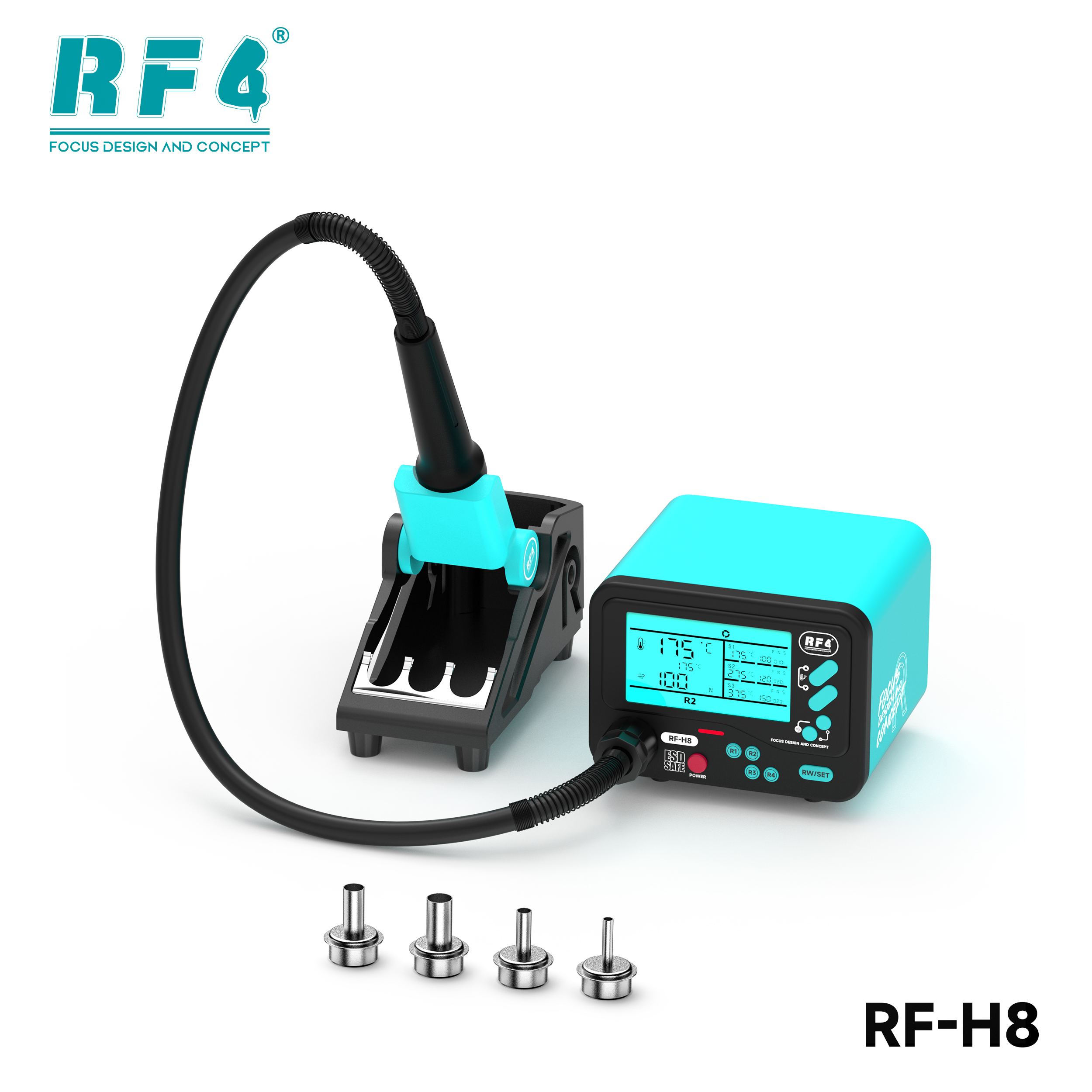 RF4 All-New RF-H8 Hot Air Rework Station – Heats Up Like Lightning - Image 2