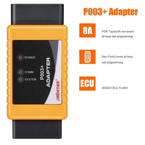OBDSTAR P003+ Adapter Full Package with TOYOTA 8A Cable + Ford All Key Lost Cable - Image 2