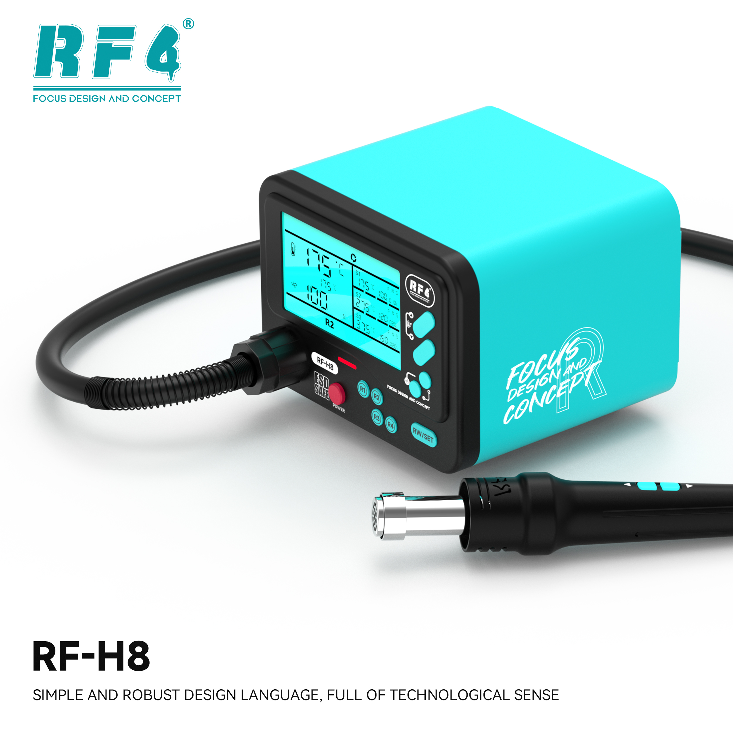 RF4 All-New RF-H8 Hot Air Rework Station – Heats Up Like Lightning - Image 7