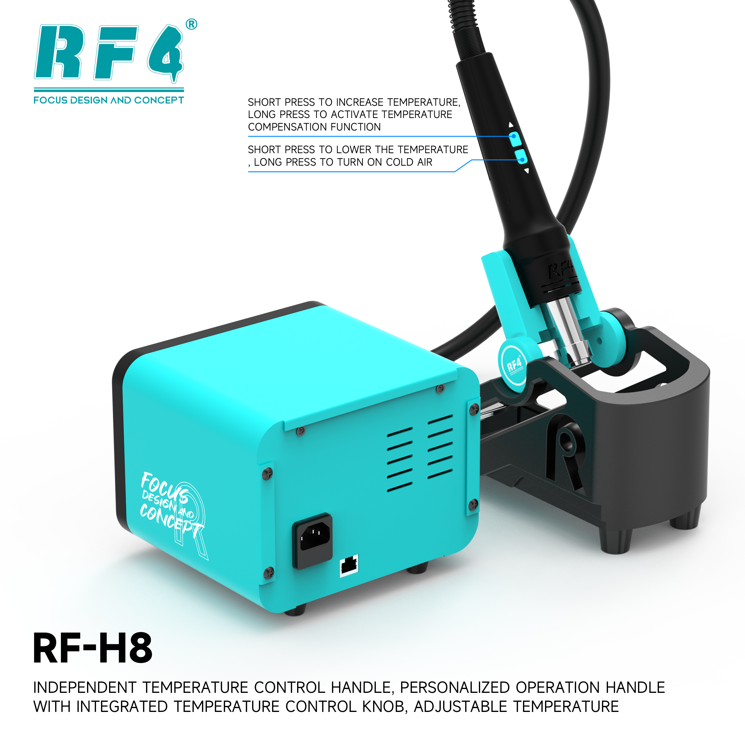 RF4 All-New RF-H8 Hot Air Rework Station – Heats Up Like Lightning - Image 9