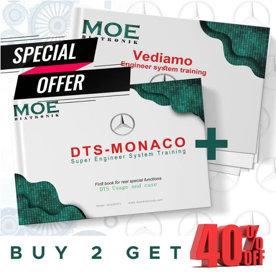 MOE VEDIAMO AND DTS MONACO ENGINEER SYSTEM TRAINING BOOKS