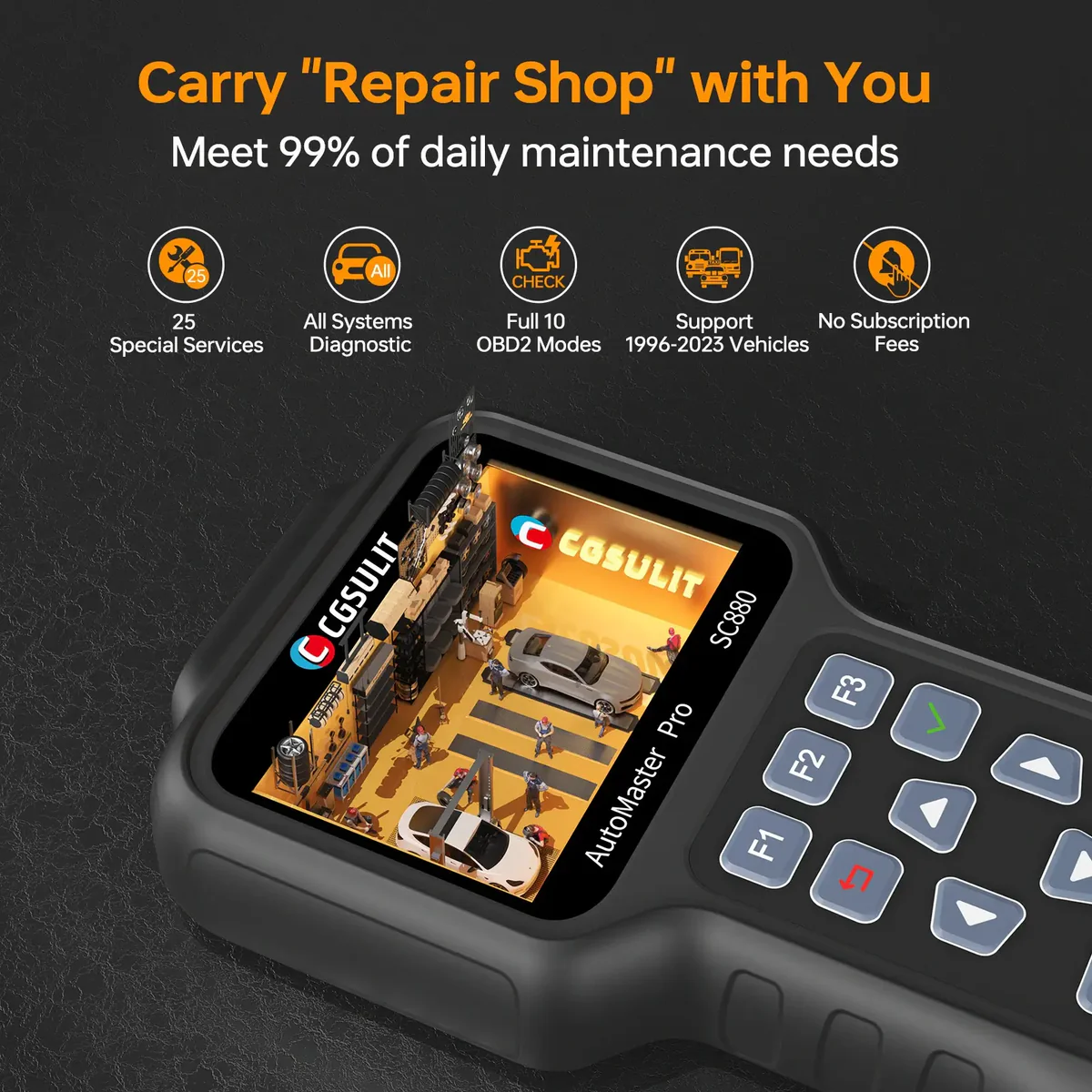 CGSULIT SC880 Automotive OBD2 Diagnostic Scanner For Full System with 25+ Reset Service for Maintenance - Image 5