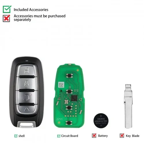 Xhorse - XHS-XSCH01EN - XM38 4-Button Chrysler Universal Smart Key for 4D - 8A Chips - Image 3