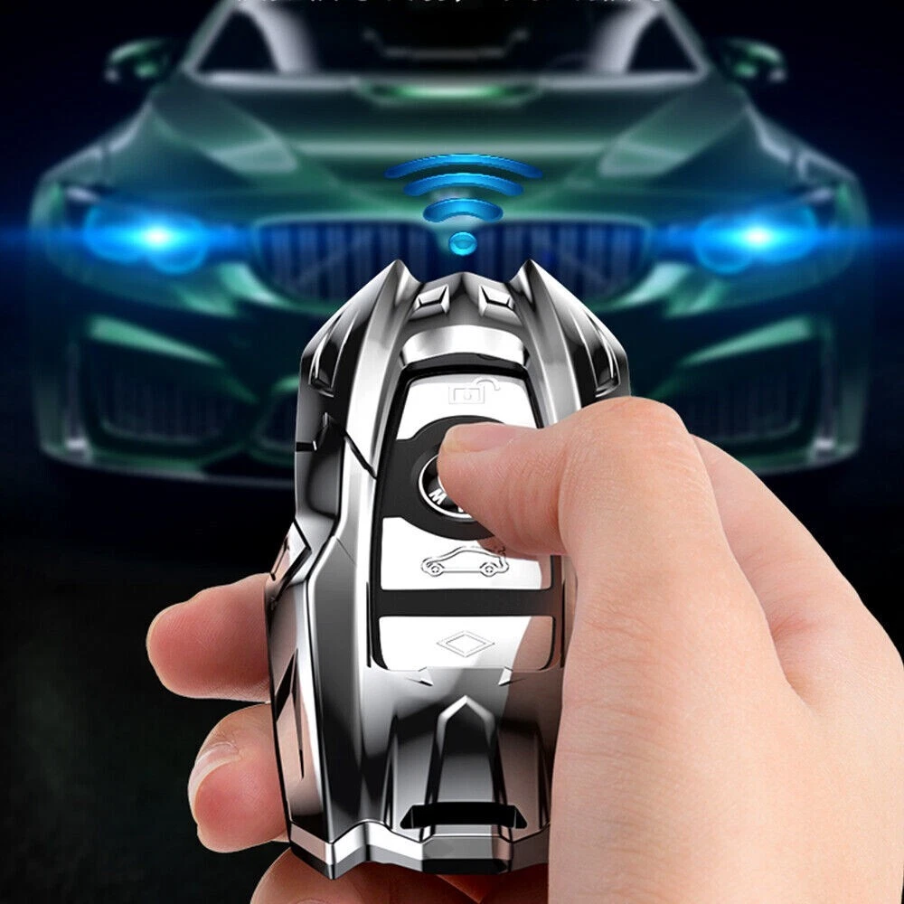 Car Key Fob Cover Case Holder For BMW 1 2 3 5 7 Series F30 F10 F20 with Keychain - Image 2